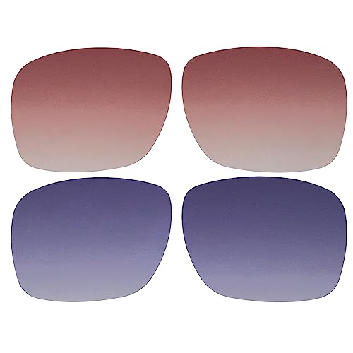 Wetnenss Replacement Lenses for Holbrook OO9102 Sunglasses /1.2mm polarized/easy to install (red+blue Gradient) von Wetnenss