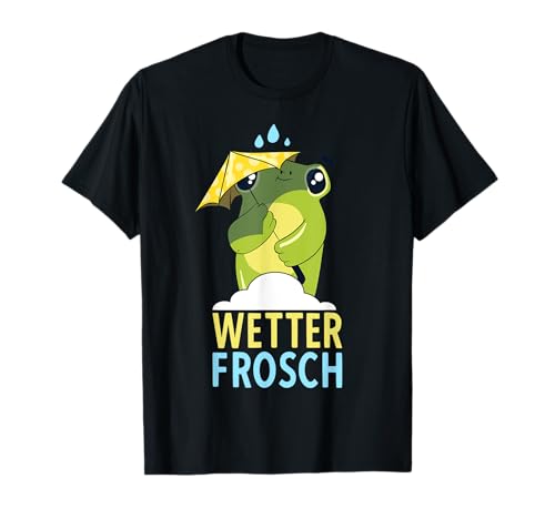 Wetterfrosch Wetterlage Meteorologe Wetterfrosch mit Regenschirm T-Shirt Wetterfrosch Wetterlage Meteorologe Wetterfrosch mit Regenschirm T-Shirt von Wetterdienst Wettervorhersage Wetterlage Design