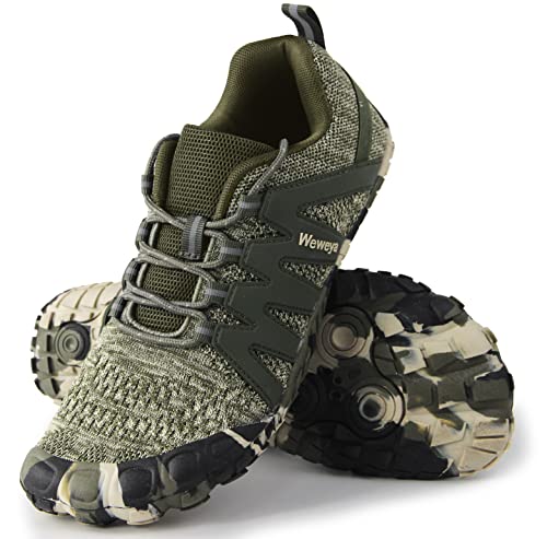 Weweya Barfußschuhe Herren Minimalistischer Laufschuh Cross-Trainingsschuh, Camouflage-2, 45 EU von Weweya
