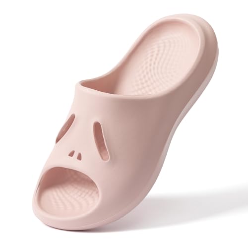 Weytua Chantomoo Pantoffeln für Damen und Herren, ultra-bequeme Hausschuhe, weiche Sommer-Strandschuhe, Pink, 7-8 Women/5.5-6.5 Men von Weytua