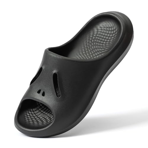 Weytua Chantomoo Pantoffeln für Damen und Herren, ultra-bequeme Hausschuhe, weiche Sommer-Strandschuhe, Schwarz, 7-8 Women/5.5-6.5 Men von Weytua