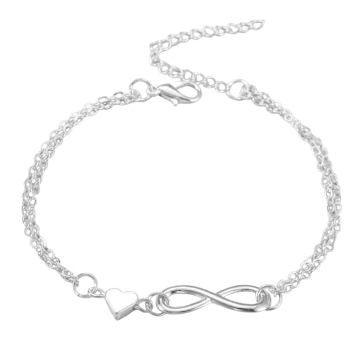 Wezalget Armband Schmuck in Herzform – Damen-Armband aus Legierung in Herzform – bequemer Schmuck für Tochter, Mutter, Freundin, Schwester, Ehefrau, riferimento alla descrizione, Metall, Siehe von Wezalget