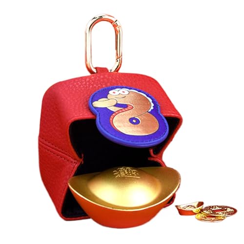 Wezalget Cartoon-Schlangen-Wechselgeldbeutel, Maskottchen-Schlangen-Wechselbeutel | Kleines chinesisches Maskottchen-Schlangen-Beutel - Rucksack, Schlüsselanhänger, Geldbörse, vielseitige von Wezalget