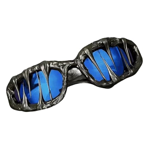 Wezalget Coole Sonnenbrillen Damen - Lustige Brillen Für Erwachsene | Mode Dunkel Stil UV400 Schutz Unisex Jugendliche Festival Disco von Wezalget