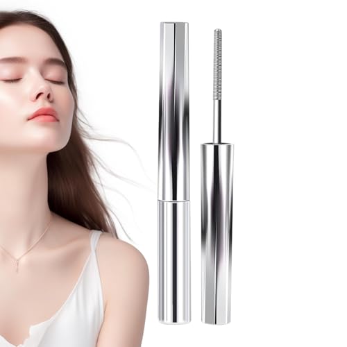 Wezalget Eisenwimmerei, Mascara mit Metallstab,Wasserdichtes 3D Curling Eyelash Iron Mascara | Make-up der Augenwimpernschlangen, keine Klumpen für natürlich aussehendes, verschmutzter Beweis, von Wezalget