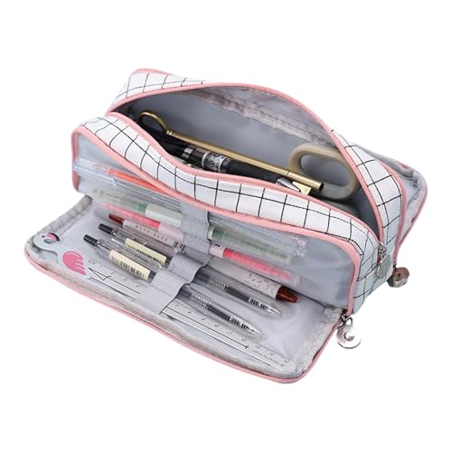 Wezalget Federmäppchen Einfach | Federmäppchen Organizer - Weiche Kosmetiktasche Mit Großem Fassungsvermögen Für Klassenbüro Schreibtsch Kunstunterricht Reisen Arbeit Meetings von Wezalget