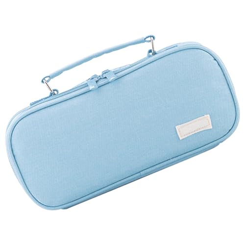 Wezalget Federmäppchen mit Reißverschluss, Federmäppchen für die Schule - Mehrschichtige Stifttasche aus Polyester mit Netztasche,Multifunktionales Federmäppchen, tragbare Schreibwarentasche für von Wezalget