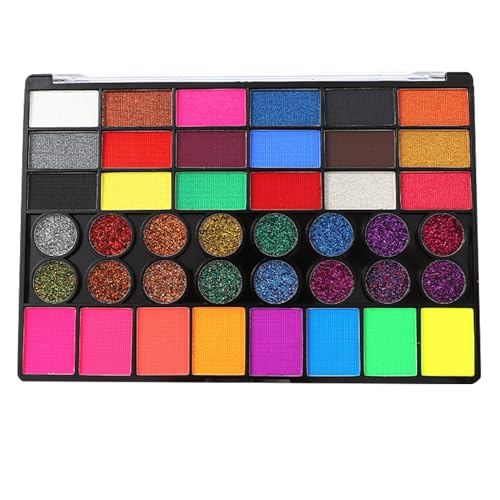Wezalget Gesichtsfarben Palette | 42 Farben Malset - Körper- & Gesichtsfarbe Für Kinder Erwachsene Frauen Mädchen Bühnenauftritt Cosplay Party Theater Halloween von Wezalget