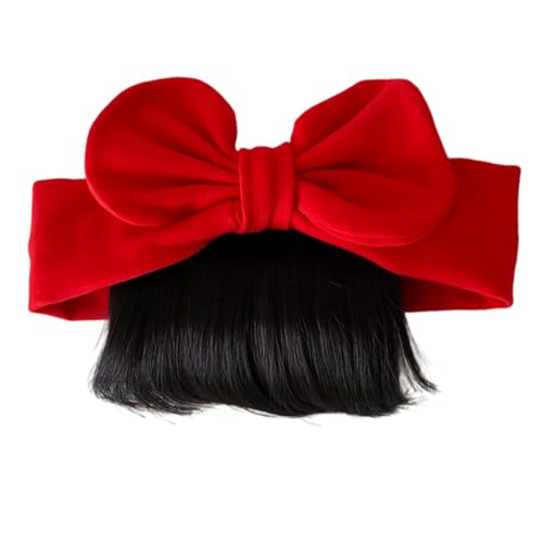 Wezalget Kleinkind Perücke,Mädchen Perücken Mit Schleifenkranz & Pony Haarbändern - Stylische Haaraccessoires & Niedlicher Kopfschmuck Für Bühne, Feste, Zuhause, Reisen Und Fotoshootings von Wezalget