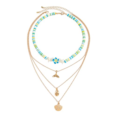 Wezalget Strandschmuck für Damen | Anhänger Seesterne Hochzeit - Verstellbar Wasserdicht Mode für Hochzeit Urlaub Geburtstag Alltag Outfit Casual Brautjungfern, riferimento alla descrizione von Wezalget