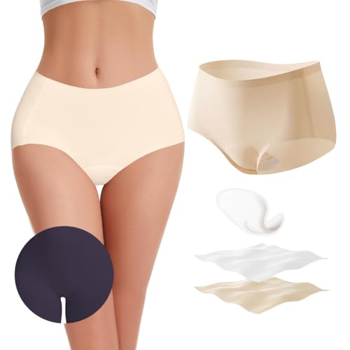Wezest Camel Toe Cover Thong Damen Camel Toe Concealer Unterwäsche - Nahtlose Bequeme Anti-Camel Toe Panties, Beige, Einheitsgröße von Wezest