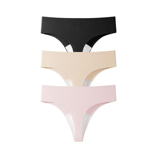 Wezest Camel Toe Cover Thong/Camel Toe Concealer Unterwäsche/CamelToe Hider Eingebaute Latexabdeckung zum Verstecken weiblicher Linien, Schwarz, Beige, Rosa, Einheitsgröße von Wezest