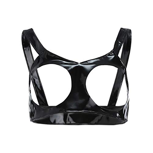 WhOpro Dessous Stoff Mode Plus Unterwäsche aus Kollow Latex Slip (Black, XXXXL) von WhOpro