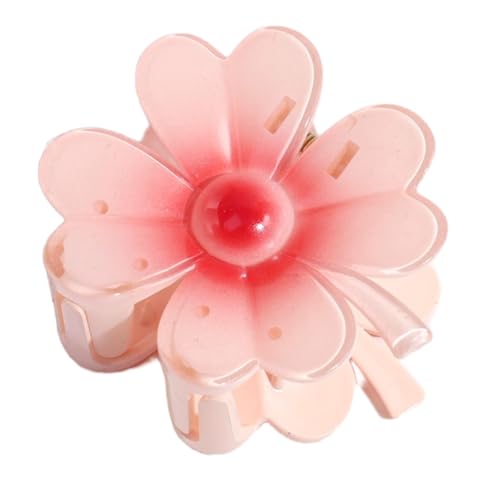 1 Stück Vierblättriges Kleeblatt Haarspangen Damen,Hawaiian Claw Clip,Rutschfeste Haarklammer Haar Jaw Clips,Starker Halt,Krallenklammern Haarstyling-Zubehör,Party Strand Pool Urlaub,Pink von Whakano