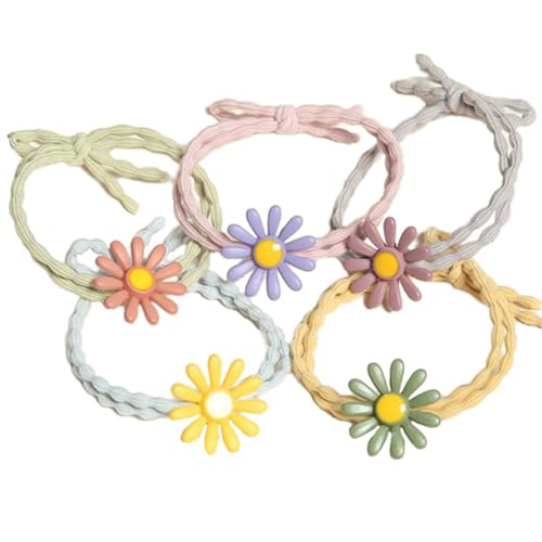 10 Stück Boho Haargummis für Frauen und Mädchen,Kleine Scrunchies Haarschmuck Haare Ringe Elastische Haarbänder,Haar Accessoire,Zopfgummi Gummibänder für Pferdeschwanzhalter,Gemischte Farben von Whakano