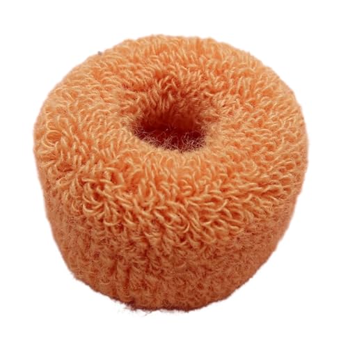 10 Stück Dicke Haargummis für Damen,Elastische Haare Ringe,Stretch-Gummibänder,Scrunchies Haarbänder Pferdesschwanz Zopf-Halter,Stretchbar Bänder für Dicke Schwere Lange und Lockige Haare,Hellorange von Whakano