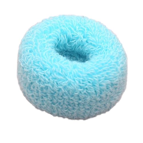 10 Stück Dicke Haargummis für Damen,Elastische Haare Ringe,Stretch-Gummibänder,Scrunchies Haarbänder Pferdesschwanz Zopf-Halter,Stretchbar Bänder für Dicke Schwere Lange und Lockige Haare,Hellblau von Whakano
