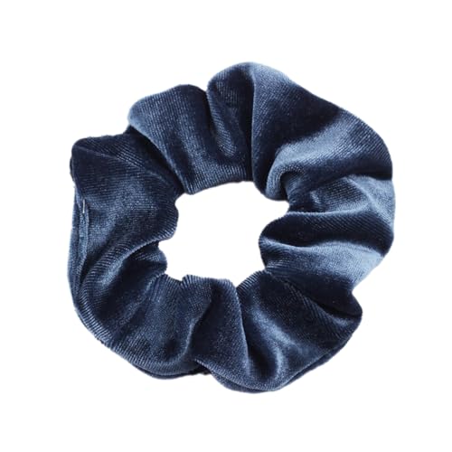 10 Stück Samt Scrunchies Haargummis für Damen,Einfarbige Elastische Dicke Bänder,Gummibänder Haarbänder,Pferdeschwanzhalter,Haarring des Dickdarms,Haargummi Haare Ringe für Damen,Blau von Whakano