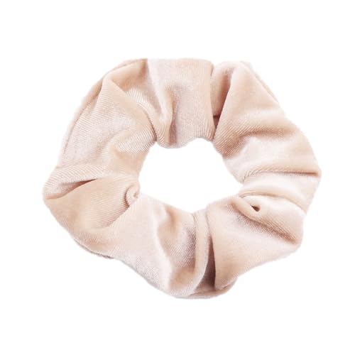 10 Stück Samt Scrunchies Haargummis für Damen,Einfarbige Elastische Dicke Bänder,Gummibänder Haarbänder,Pferdeschwanzhalter,Haarring des Dickdarms,Haargummi Haare Ringe für Damen,Cremefarben von Whakano