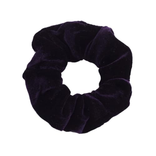 10 Stück Samt Scrunchies Haargummis für Damen,Einfarbige Elastische Dicke Bänder,Gummibänder Haarbänder,Pferdeschwanzhalter,Haarring des Dickdarms,Haargummi Haare Ringe für Damen,Dunkellila von Whakano