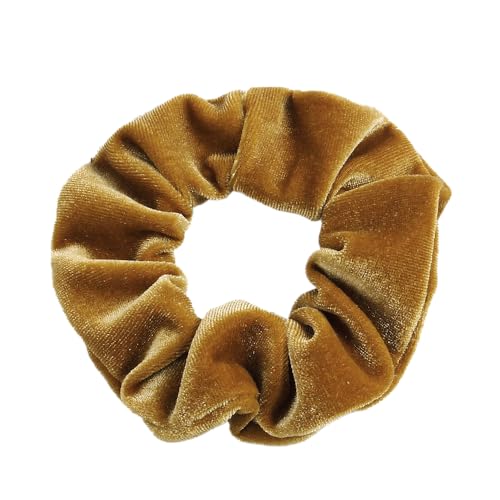 10 Stück Samt Scrunchies Haargummis für Damen,Einfarbige Elastische Dicke Bänder,Gummibänder Haarbänder,Pferdeschwanzhalter,Haarring des Dickdarms,Haargummi Haare Ringe für Damen,Goldfarben von Whakano