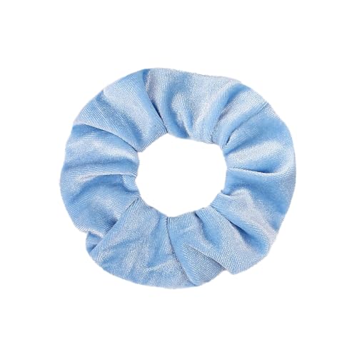 10 Stück Samt Scrunchies Haargummis für Damen,Einfarbige Elastische Dicke Bänder,Gummibänder Haarbänder,Pferdeschwanzhalter,Haarring des Dickdarms,Haargummi Haare Ringe für Damen,Hellblau von Whakano