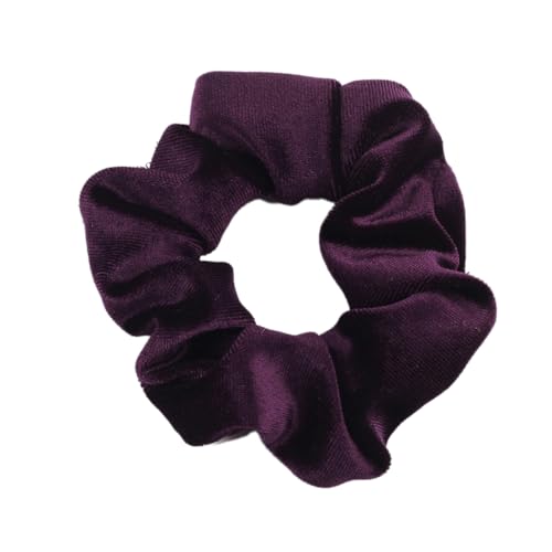 10 Stück Samt Scrunchies Haargummis für Damen,Einfarbige Elastische Dicke Bänder,Gummibänder Haarbänder,Pferdeschwanzhalter,Haarring des Dickdarms,Haargummi Haare Ringe für Damen,Lila A von Whakano