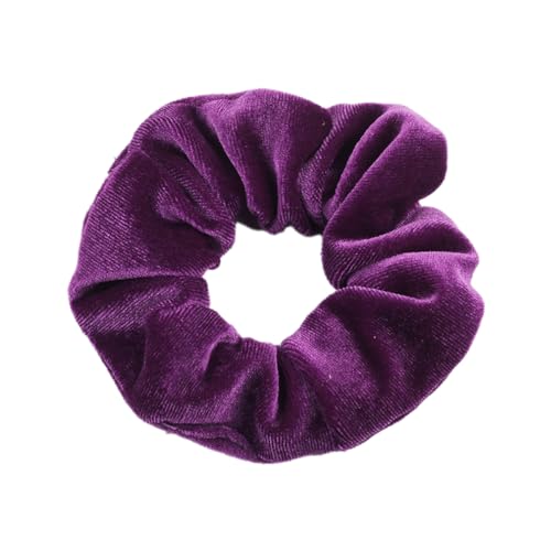 10 Stück Samt Scrunchies Haargummis für Damen,Einfarbige Elastische Dicke Bänder,Gummibänder Haarbänder,Pferdeschwanzhalter,Haarring des Dickdarms,Haargummi Haare Ringe für Damen,Lila C von Whakano