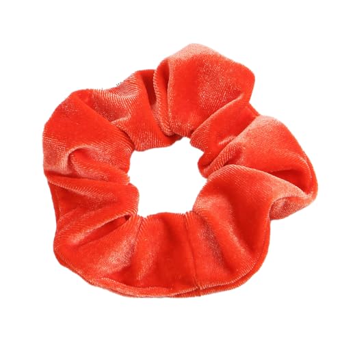 10 Stück Samt Scrunchies Haargummis für Damen,Einfarbige Elastische Dicke Bänder,Gummibänder Haarbänder,Pferdeschwanzhalter,Haarring des Dickdarms,Haargummi Haare Ringe für Damen,Orange Farbe von Whakano