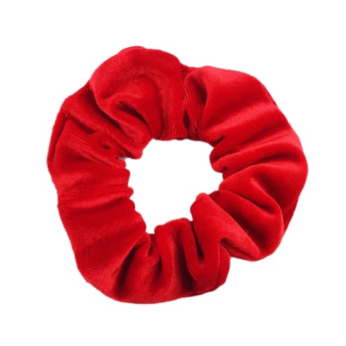 10 Stück Samt Scrunchies Haargummis für Damen,Einfarbige Elastische Dicke Bänder,Gummibänder Haarbänder,Pferdeschwanzhalter,Haarring des Dickdarms,Haargummi Haare Ringe für Damen,Rot von Whakano