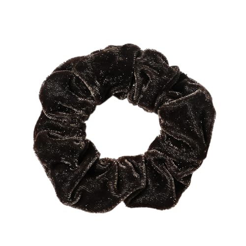 10 Stück Samt Scrunchies Haargummis für Damen,Gummibänder Haarbänder,Elastische Dicke Bänder,Haare Ringe Haarschmuck,Pferdeschwanzhalter,Haarring des Dickdarms für Mädchen Damen,Braun von Whakano