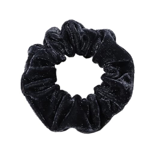 10 Stück Samt Scrunchies Haargummis für Damen,Gummibänder Haarbänder,Elastische Dicke Bänder,Haare Ringe Haarschmuck,Pferdeschwanzhalter,Haarring des Dickdarms für Mädchen Damen,Dunkelgrau von Whakano