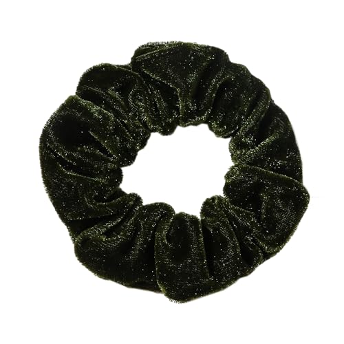 10 Stück Samt Scrunchies Haargummis für Damen,Gummibänder Haarbänder,Elastische Dicke Bänder,Haare Ringe Haarschmuck,Pferdeschwanzhalter,Haarring des Dickdarms für Mädchen Damen,Dunkelgrün von Whakano