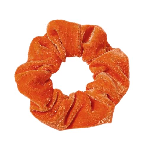 10 Stück Samt Scrunchies Haargummis für Damen,Gummibänder Haarbänder,Elastische Dicke Bänder,Haare Ringe Haarschmuck,Pferdeschwanzhalter,Haarring des Dickdarms für Mädchen Damen,Leuchtendes Orange von Whakano