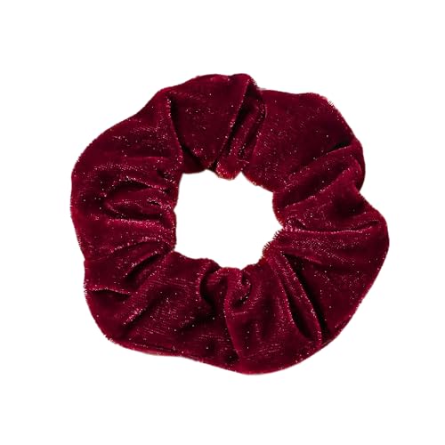 10 Stück Samt Scrunchies Haargummis für Damen,Gummibänder Haarbänder,Elastische Dicke Bänder,Haare Ringe Haarschmuck,Pferdeschwanzhalter,Haarring des Dickdarms für Mädchen Damen,Rotwein von Whakano