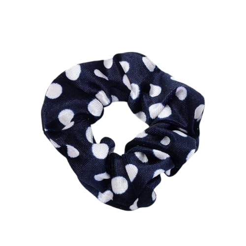 2 Stück Haargummi für Damen,Weich Scrunchies Dicke Bänder,starker Halt Haare Ringe Zopfgummi,Modisches Haargummis Elastische Haarbänder,Haargummibänder für Pferdeschwanzhalter,Gepunktet C von Whakano