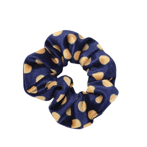 2 Stück Haargummi für Damen,Weich Scrunchies Dicke Bänder,starker Halt Haare Ringe Zopfgummi,Modisches Haargummis Elastische Haarbänder,Haargummibänder für Pferdeschwanzhalter,Gepunktet D von Whakano