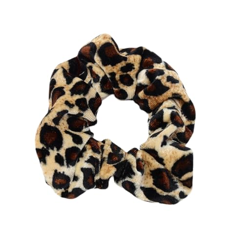 2 Stück Haargummi für Damen,Weich Scrunchies Dicke Bänder,starker Halt Haare Ringe Zopfgummi,Modisches Haargummis Elastische Haarbänder,Haargummibänder für Pferdeschwanzhalter,Leopardenmuster A von Whakano
