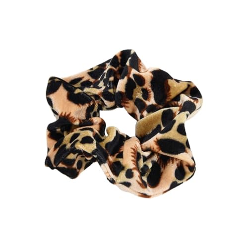 2 Stück Haargummi für Damen,Weich Scrunchies Dicke Bänder,starker Halt Haare Ringe Zopfgummi,Modisches Haargummis Elastische Haarbänder,Haargummibänder für Pferdeschwanzhalter,Leopardenmuster F von Whakano