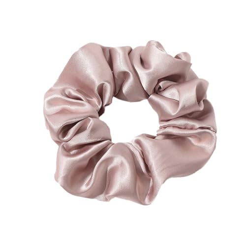 2 Stück Kunstseide Scrunchies Haargummis für Damen,Einfarbige Elastische Dicke Bänder,Haare Ringe,Haargummis Elastische Haarbänder,Haarring des Dickdarms,Haargummi Haare Ringe Damen,Helles Lila von Whakano