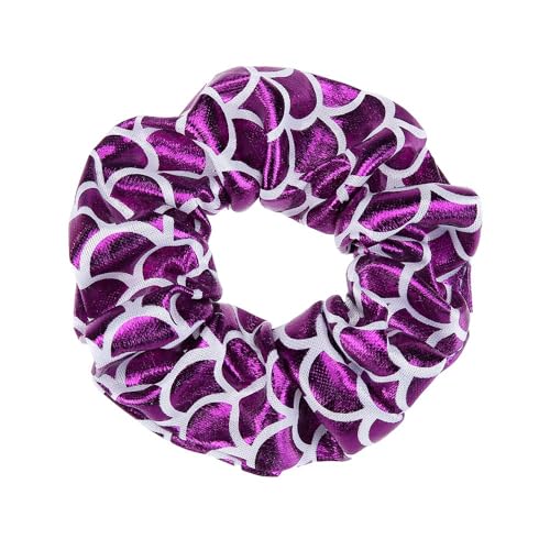 2 Stück Modisch Haargummis für Damen,Süße Scrunchies Haare Ringe Haarschmuck Haarbänder Gummibänder,Halt Elastische Dicke Bänder für Pferdeschwanzhalter,Weihnachten,Party,Festival,Dunkelviolett von Whakano