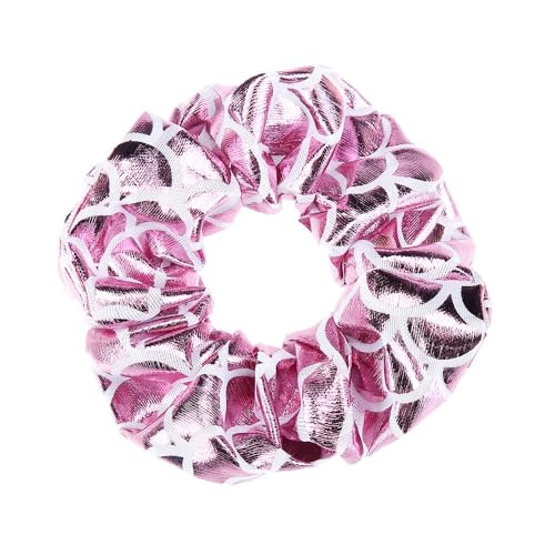 2 Stück Modisch Haargummis für Damen,Süße Scrunchies Haare Ringe Haarschmuck Haarbänder Gummibänder,Halt Elastische Dicke Bänder für Pferdeschwanzhalter,Weihnachten,Party,Festival,Rosa A von Whakano