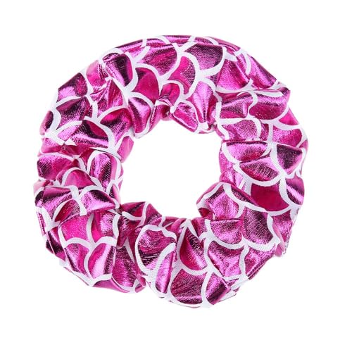 2 Stück Modisch Haargummis für Damen,Süße Scrunchies Haare Ringe Haarschmuck Haarbänder Gummibänder,Halt Elastische Dicke Bänder für Pferdeschwanzhalter,Weihnachten,Party,Festival,Rosenrot von Whakano