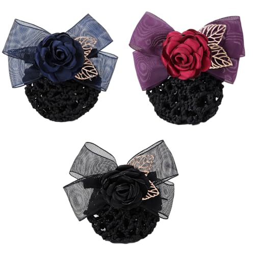 3 Stück Blumen Haarspange Haarnetz,Bowknot Snood Net,Haarnetz Haarklammer,Duttnetz Hair Clip Brötchen Abdeckung,Haar-accessoires,Kopfschmuck Haarschmuck für Damen und Mädchen,Gemischte Farbe 3 Stück Blumen Haarspange Haarnetz,Bowknot Snood Net,Haarnetz Haarklammer,Duttnetz Hair Clip Brötchen Abdeckung,Haar-accessoires,Kopfschmuck Haarschmuck für Damen und Mädchen,Gemischte Farbe von Whakano