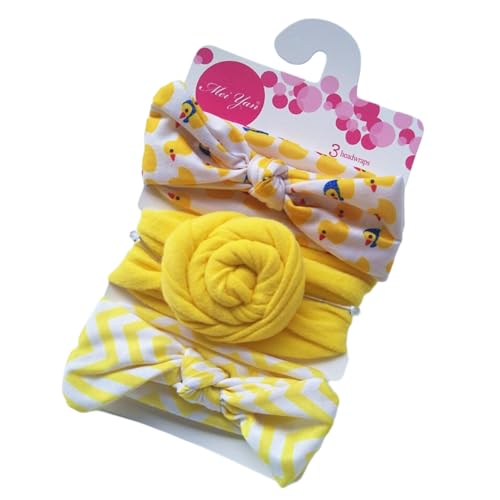 3 Stück Haargummi für Mädchen,Süßes Scrunchies Haarzubehör,starker Halt Haare Ringe Zopfgummi,Kleine Haargummis Elastische Haarbänder,Haargummibänder für Pferdeschwanzhalter,Gelb A von Whakano