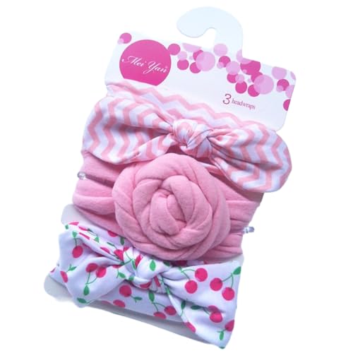 3 Stück Haargummi für Mädchen,Süßes Scrunchies Haarzubehör,starker Halt Haare Ringe Zopfgummi,Kleine Haargummis Elastische Haarbänder,Haargummibänder für Pferdeschwanzhalter,Rosa A von Whakano