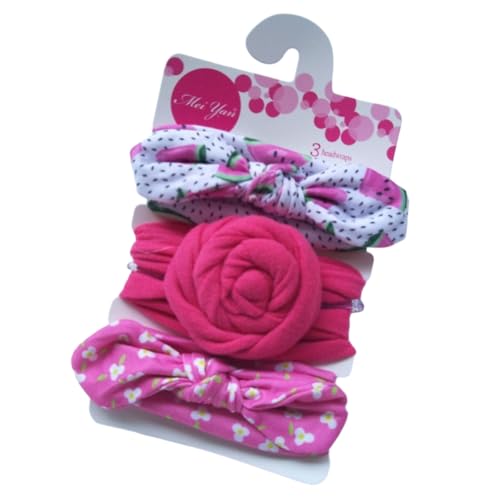 3 Stück Haargummi für Mädchen,Süßes Scrunchies Haarzubehör,starker Halt Haare Ringe Zopfgummi,Kleine Haargummis Elastische Haarbänder,Haargummibänder für Pferdeschwanzhalter,Rosarot B von Whakano