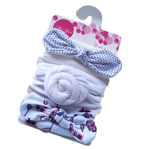 3 Stück Haargummi für Mädchen,Süßes Scrunchies Haarzubehör,starker Halt Haare Ringe Zopfgummi,Kleine Haargummis Elastische Haarbänder,Haargummibänder für Pferdeschwanzhalter,Weiß A von Whakano