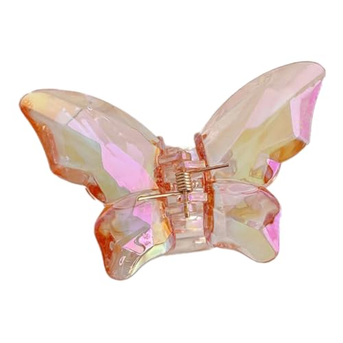 4 Stück Schmetterlings Acryl Haarspangen,Modisches Hair Claw Clip,Rutschfeste Haarklammer,Starker Halt,Krallenklammern Haarstyling-Zubehör für Frauen und Mädchen,Party Strand Pool Urlaub,Rosa von Whakano