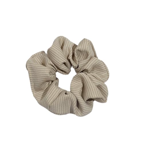 5 Stück Mode Haargummi,Elastisch Haare Ringe,Haarbänder geeignet für Damen und Frauen,Pferdeschwanz-Halter,Zopfgummi Scrunchies Haarschmuck Zubehör,Gummibänder,B,Khaki von Whakano